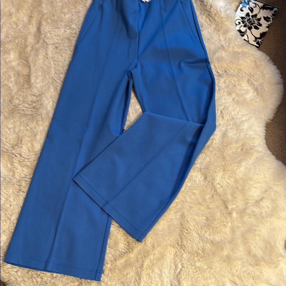 Blue Wide-Leg Pants